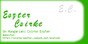 eszter csirke business card